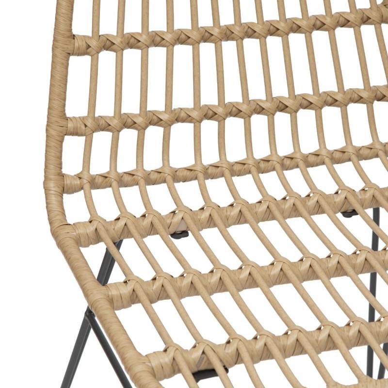 Hesperide - Lot de 2 chaises de jardin "Lambada" sésame & graphite en acier traité époxy Hespéride - Image 5