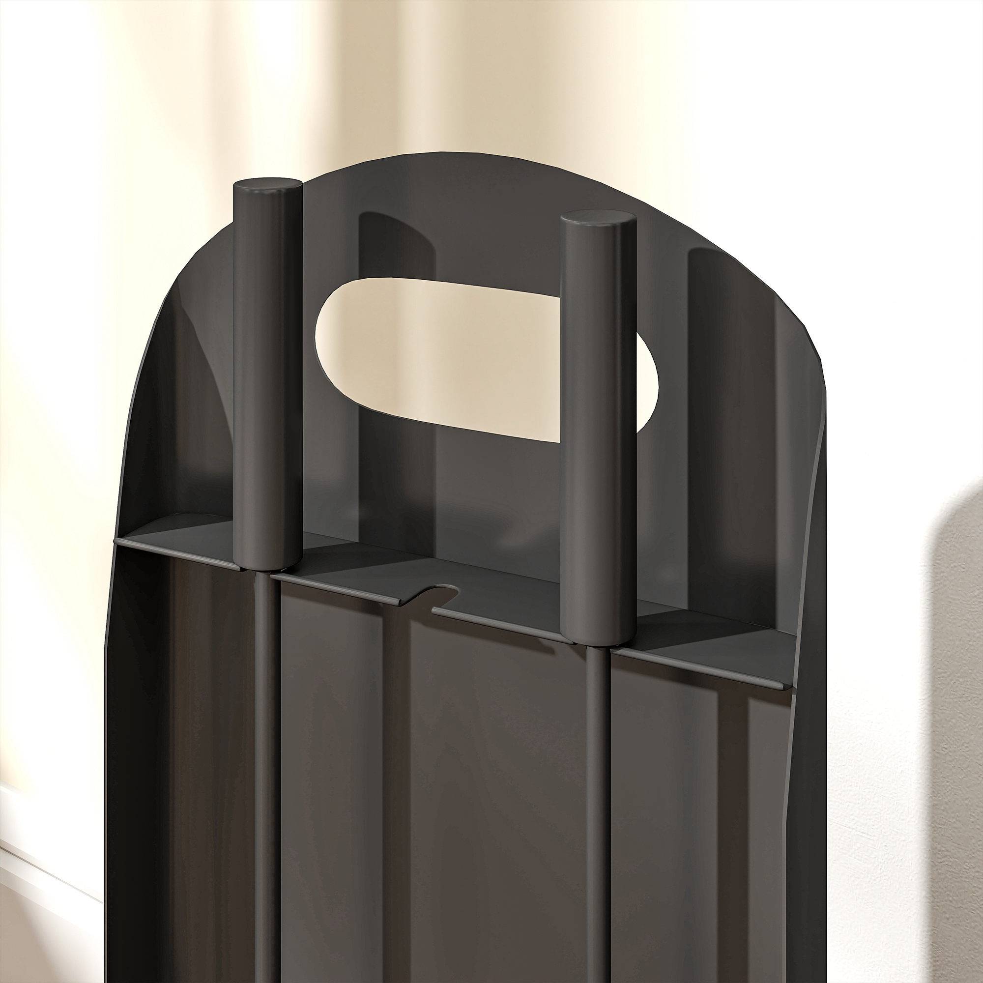 ComfortXL - Serviteur de cheminée 4 pièces en métal noir 20 x 14 x 57 cm avec seau pour entretien et rangement du foyer - Image 9