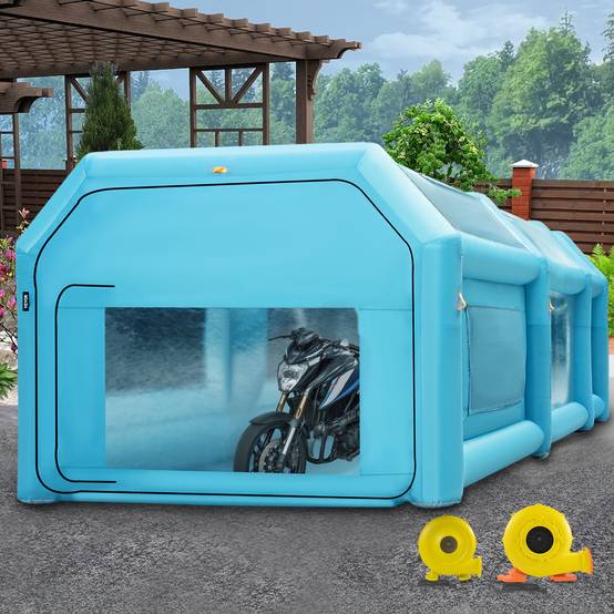 Vevor - VEVOR Cabine peinture gonflable 6x3x2.5m, Oxford 210D PVC, souffleurs 680W+330W, tunnel pour mécaniciens. - Image 8