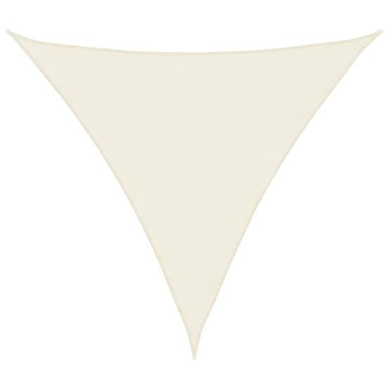 Voile de parasol - accessoire parasol - Tissu de remplacement pour parasol tissu oxford triangulaire 4,5x4,5x4,5 m crème - MEUBLE PRO - Image 1