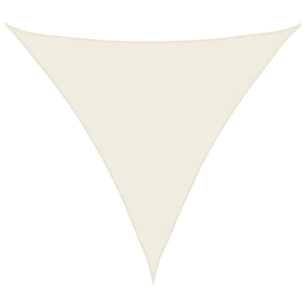 Voile de parasol - accessoire parasol - Tissu de remplacement pour parasol tissu oxford triangulaire 4,5x4,5x4,5 m crème - MEUBLE PRO - Image 1