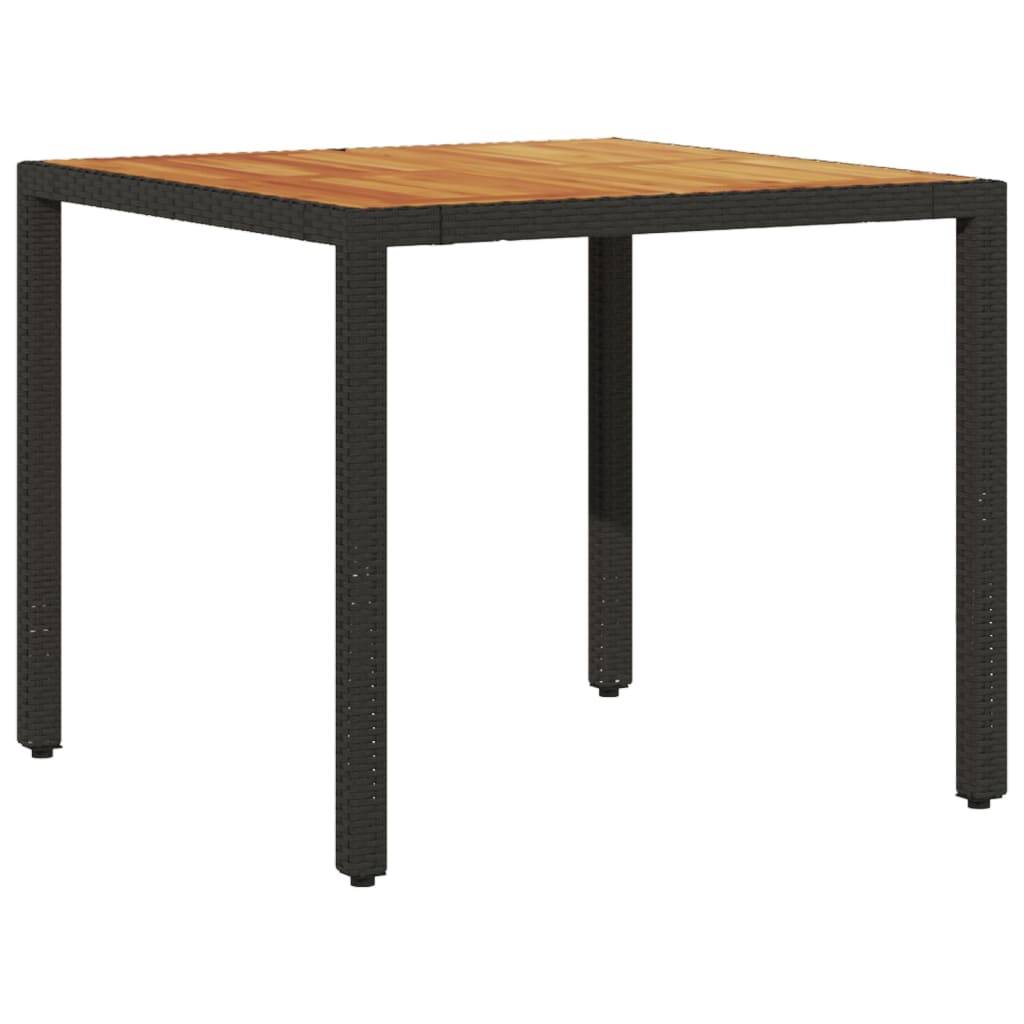 Maison Chic - Ensemble de 3 pcs table de jardin et chaises avec coussins - mobilier de jardin noir rotin acacia-JU2583 - Image 4