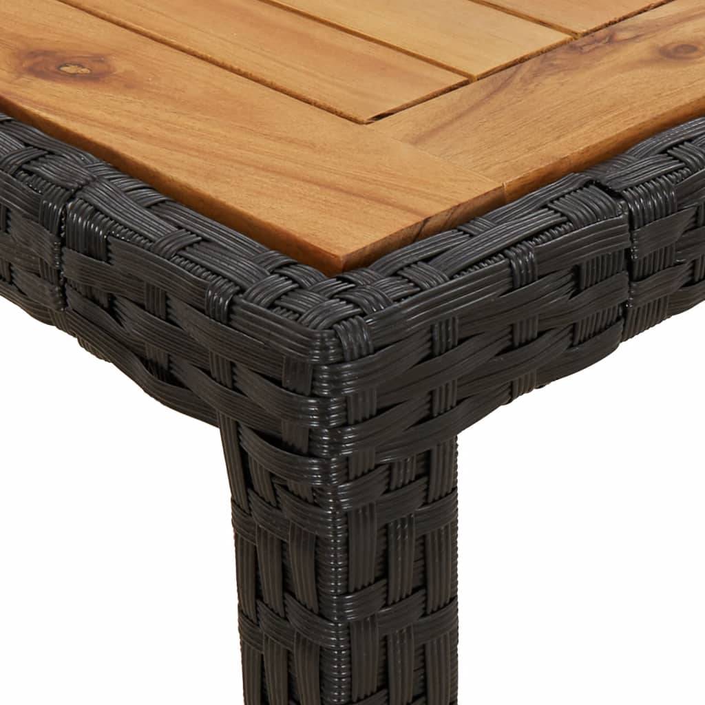 Maison Chic - Ensemble de 3 pcs table de jardin et chaises avec coussins - mobilier de jardin noir rotin acacia-JU2583 - Image 6