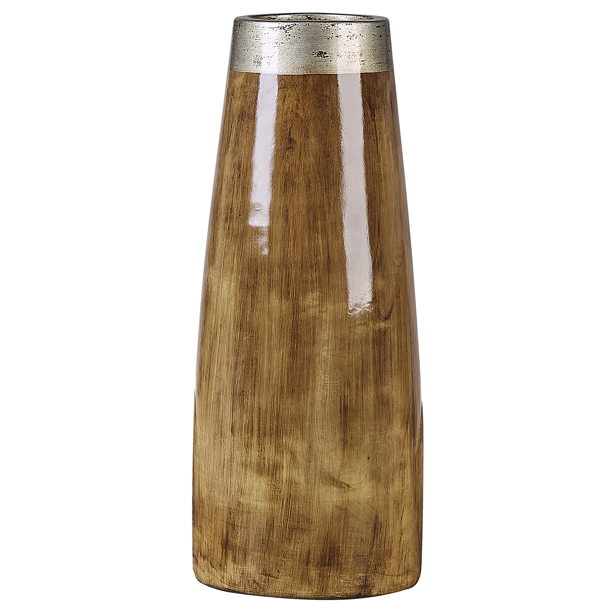 Beliani - Vase décoratif Terre cuite Marron foncé CYRENE - 20x20x50- Beliani - Image 2