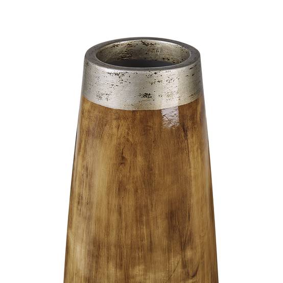 Beliani - Vase décoratif Terre cuite Marron foncé CYRENE - 20x20x50- Beliani - Image 4