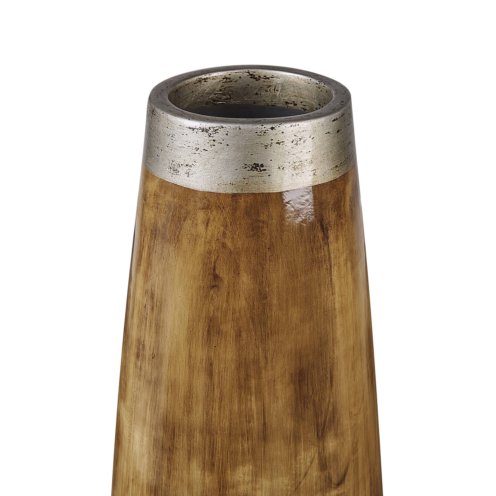 Beliani - Vase décoratif Terre cuite Marron foncé CYRENE - 20x20x50- Beliani - Image 4