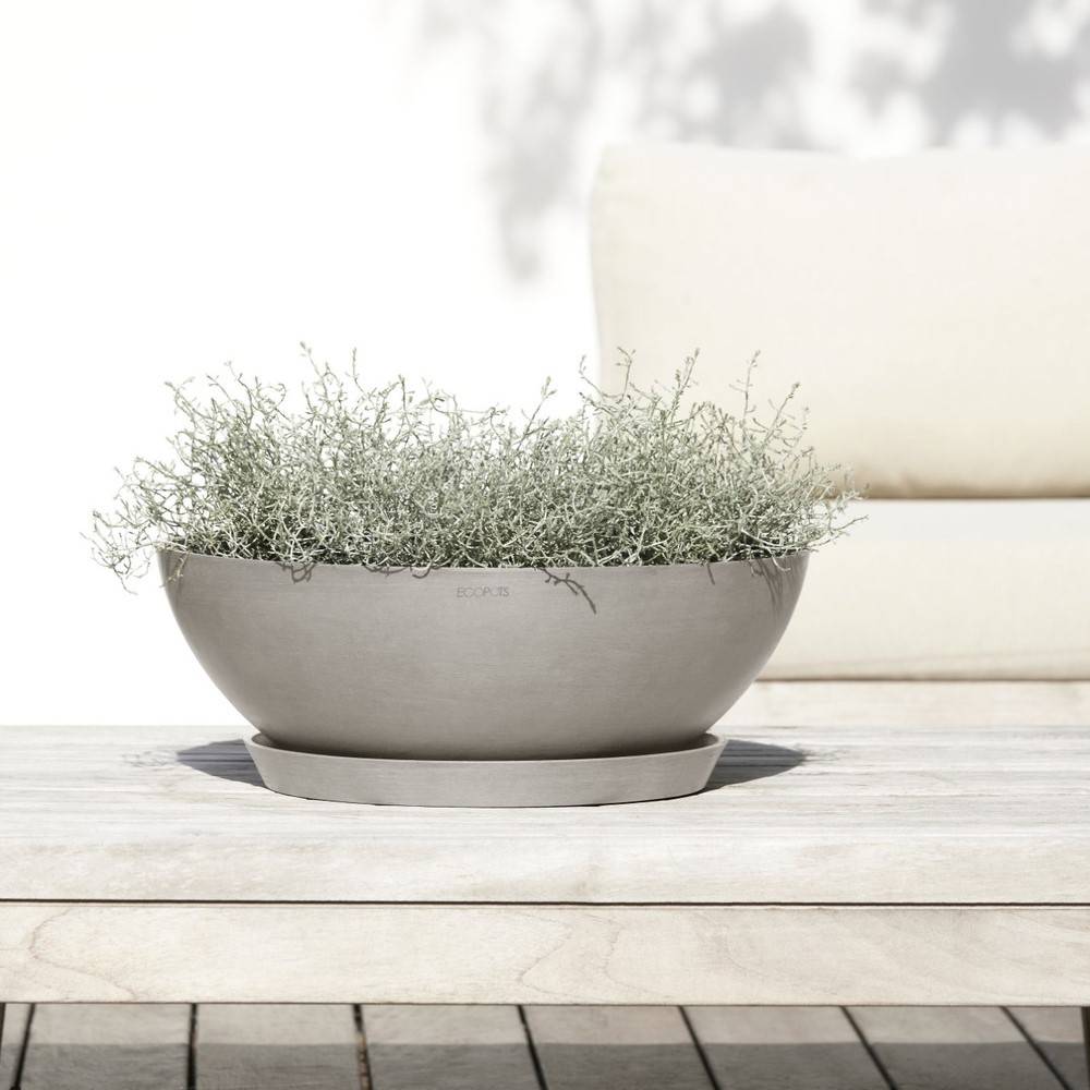 Ecopots - Pot Rond Vienna 50 Taupe - Ø 50 x H. 18 cm - 22,3 L ECOPOTS - Imagen 5