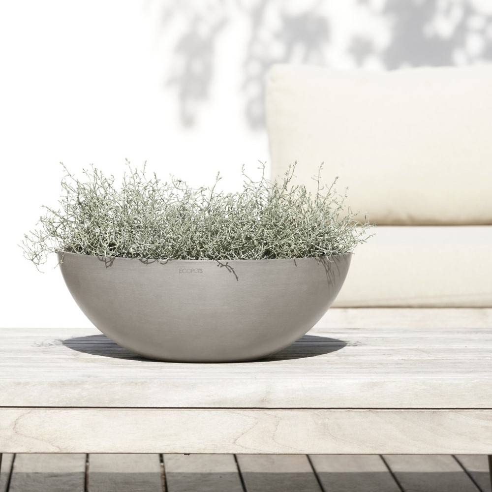 Ecopots - Pot Rond Vienna 50 Taupe - Ø 50 x H. 18 cm - 22,3 L ECOPOTS - Imagen 4