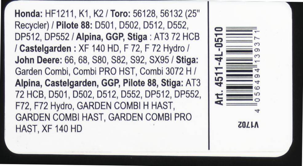 Arnold - Courroie trapézoïdale X-Grip V de type 4L510 Arnold - Imagen 3