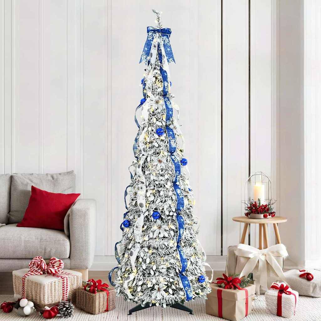 Vidaxl - Sapin de Noël artificiel Blanc 210 cm PVC vidaXL 42018637 - Image 1