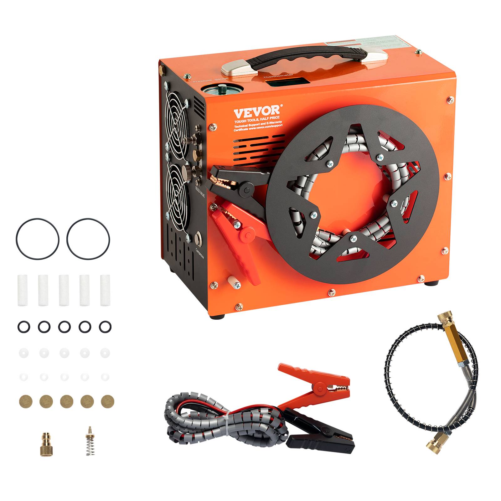 VEVOR Compresseur PCP portable 30 MPa convertisseur integre arret auto 12V 230V sans huile.
