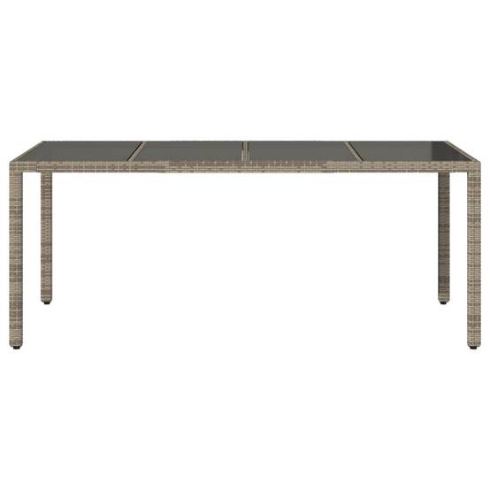 PANGIVO - Table de jardin résine tressée verre trempé gris 190 x 90 x 75 cm, Poids :27.9kg - PANGIVO - Image 4