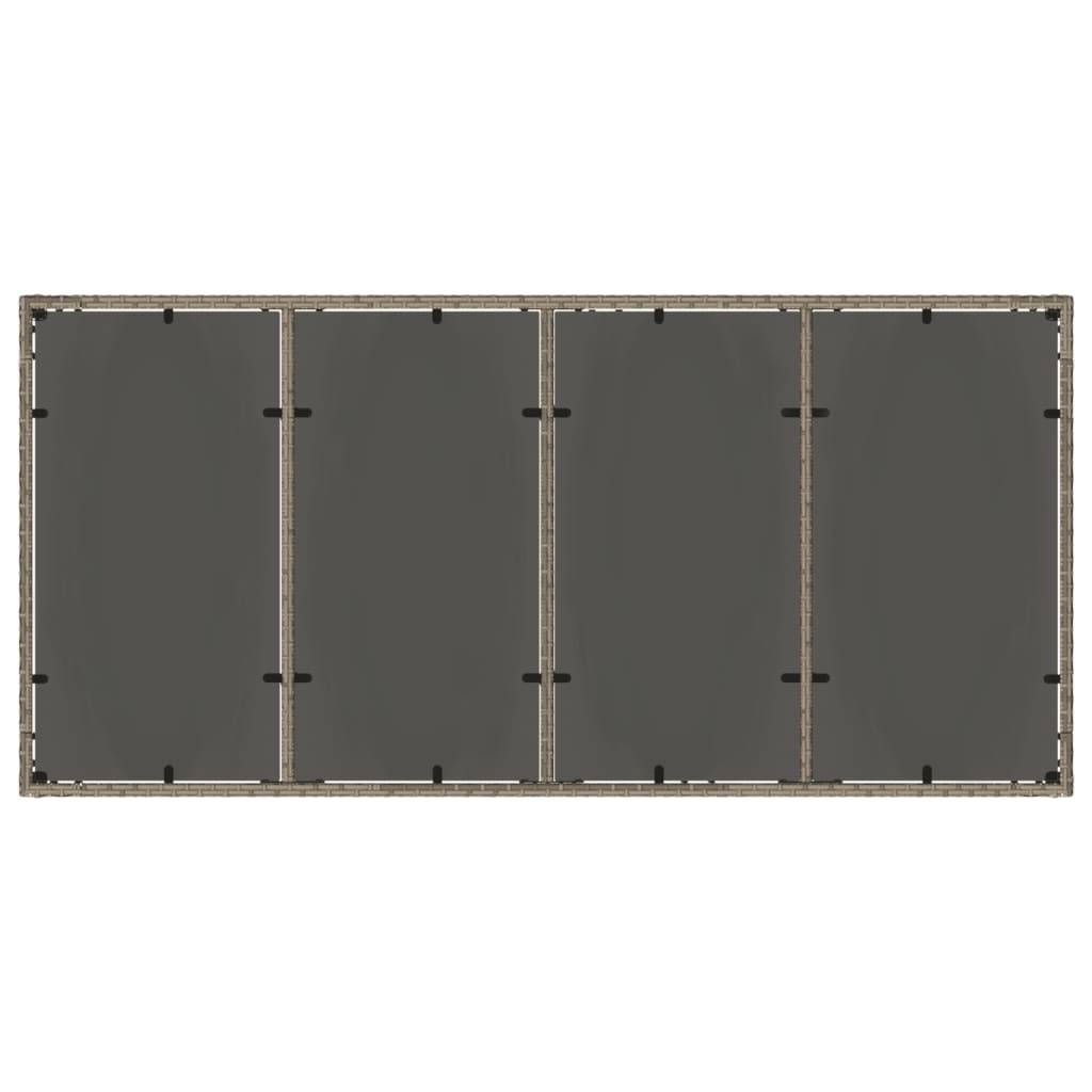 PANGIVO - Table de jardin résine tressée verre trempé gris 190 x 90 x 75 cm, Poids :27.9kg - PANGIVO - Image 6
