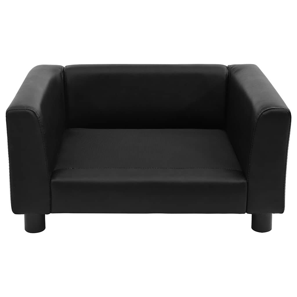 Vidaxl - Canapé pour chien Noir 60x43x30 cm Peluche et similicuir vidaXL 170960 - Imagen 9