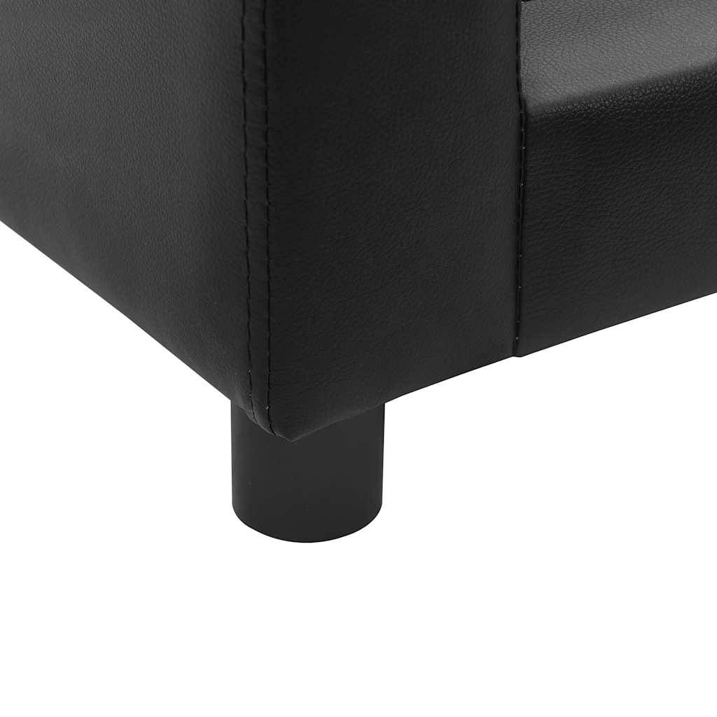 Vidaxl - Canapé pour chien Noir 60x43x30 cm Peluche et similicuir vidaXL 170960 - Imagen 5