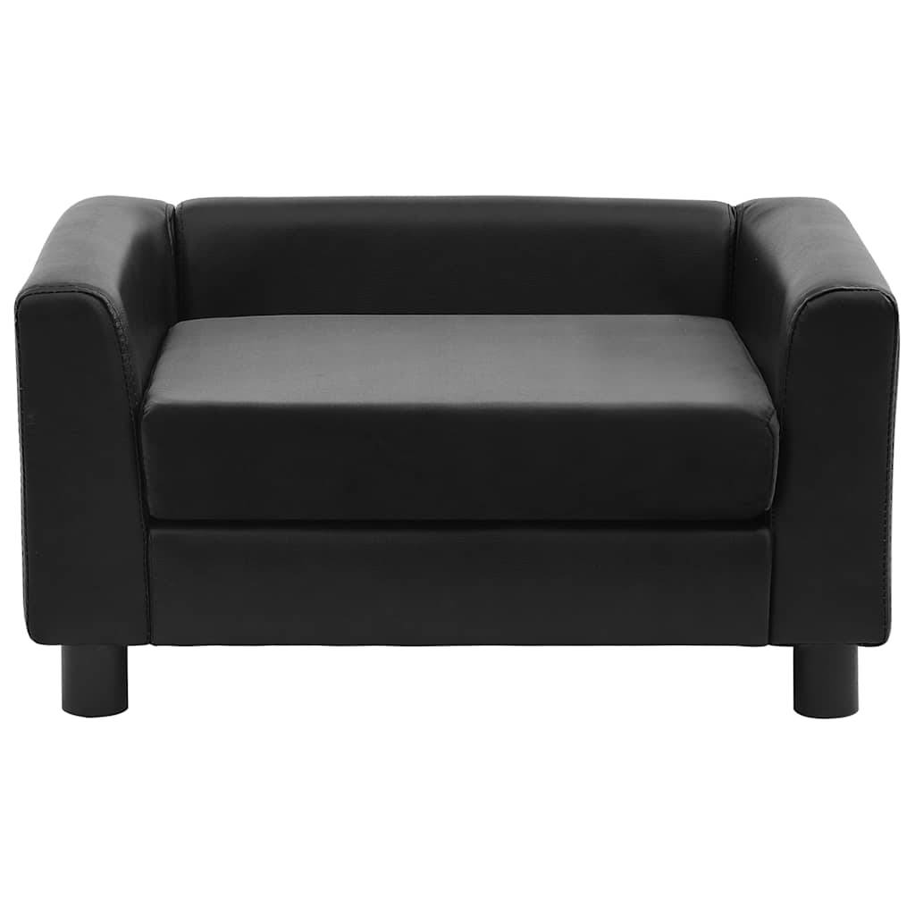 Vidaxl - Canapé pour chien Noir 60x43x30 cm Peluche et similicuir vidaXL 170960 - Imagen 8