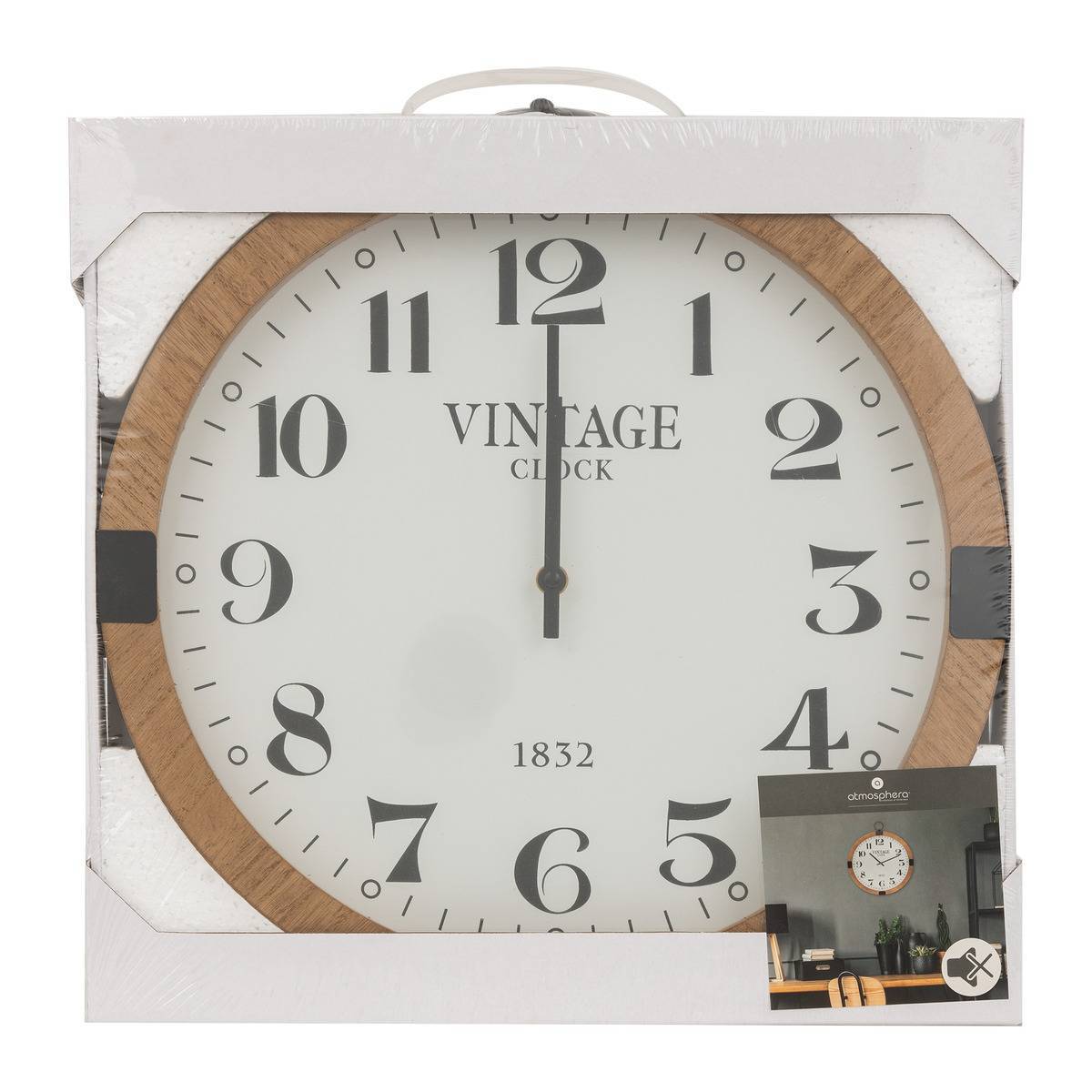 Atmosphera - Horloge "Gousset" marron D38cm - Atmosphera Créateur d'intérieur - Imagen 2