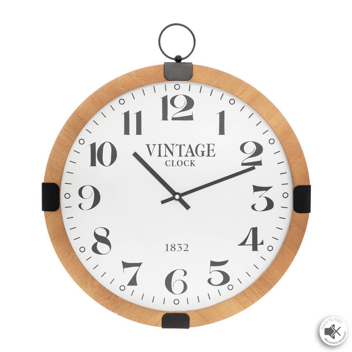 Atmosphera - Horloge "Gousset" marron D38cm - Atmosphera Créateur d'intérieur - Image 1