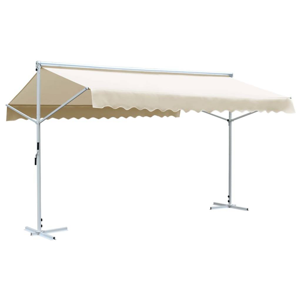 Helloshop26 - Auvent sur pied 500 x 300 cm crème - Imagen 1
