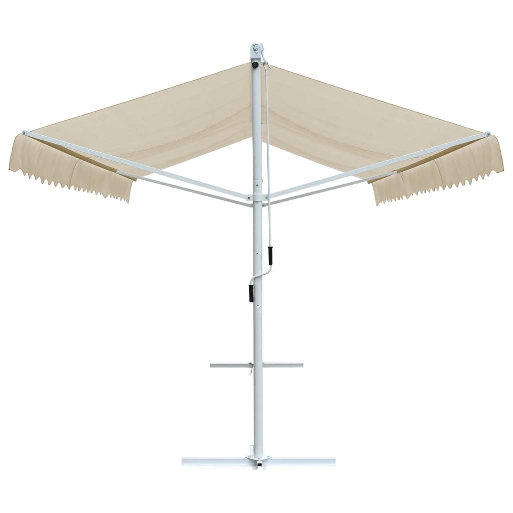 Helloshop26 - Auvent sur pied 500 x 300 cm crème - Imagen 3
