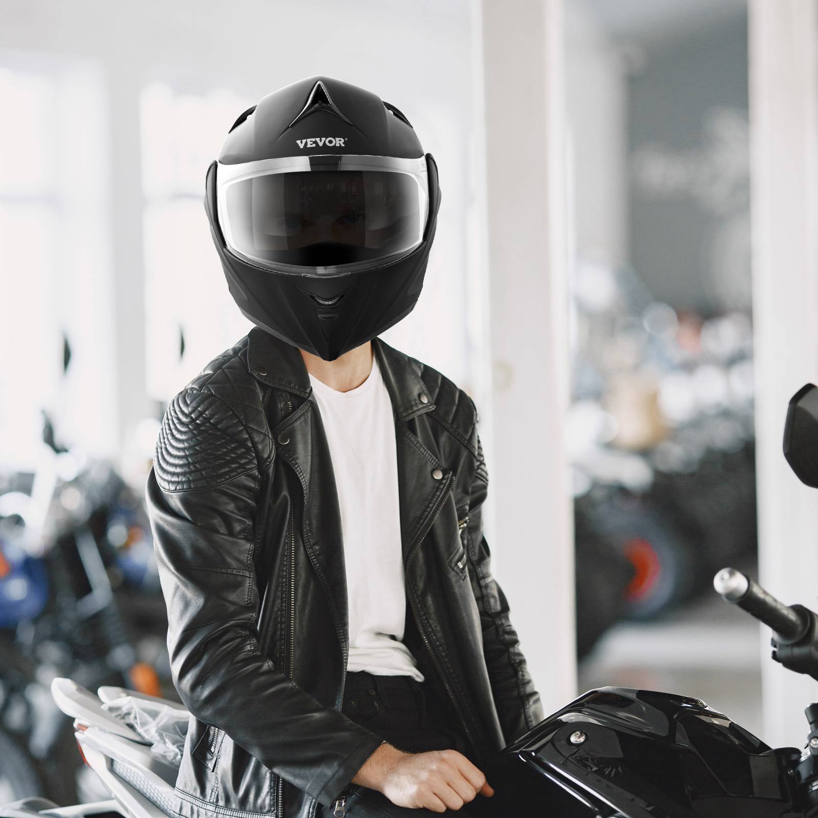 Casque de vélo et moto pour adultes à double objectif ouvert sur le visage - 04 Helmet[A