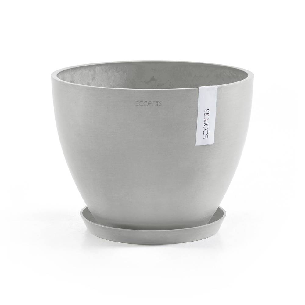 Ecopots - Pot Rond Antwerp 50 New Blanc Gris - Ø 50 x H. 37,5 cm - 52 L ECOPOTS - Imagen 5