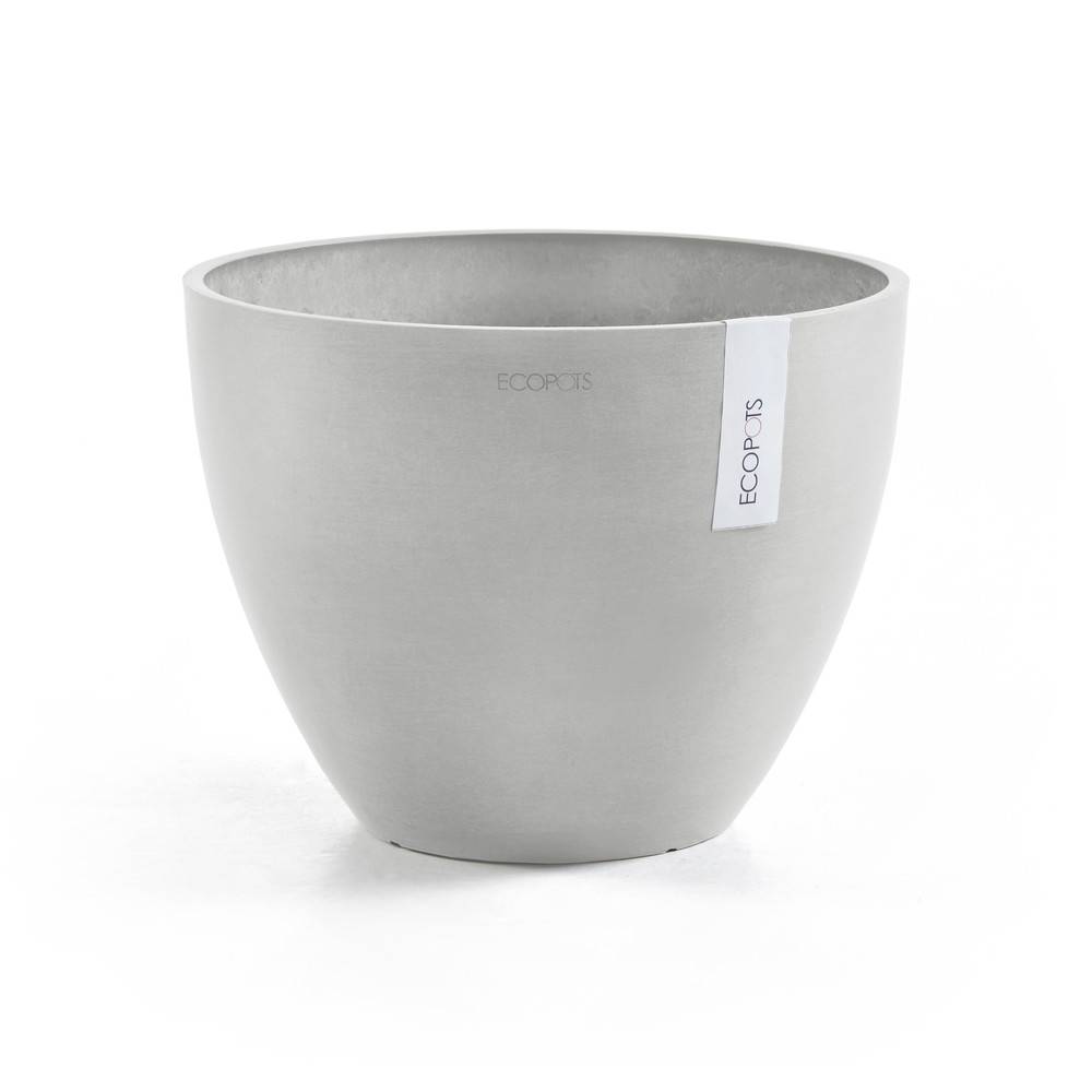 Ecopots - Pot Rond Antwerp 50 New Blanc Gris - Ø 50 x H. 37,5 cm - 52 L ECOPOTS - Imagen 4