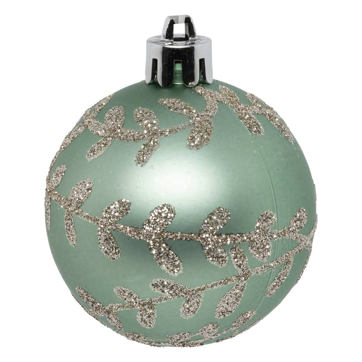 Fééric Lights & Christmas - Déco de sapin Lot de 12 Boules de Noël D 6 cm - Vert et Cuivré - Imagen 7