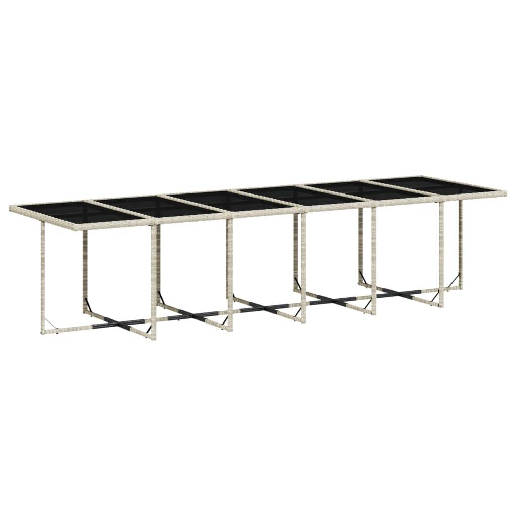 Salon de jardin 4 personnes résine tressée 4 chaises encastrables gris clair – ComfortXL Outdoor Living - Image 3
