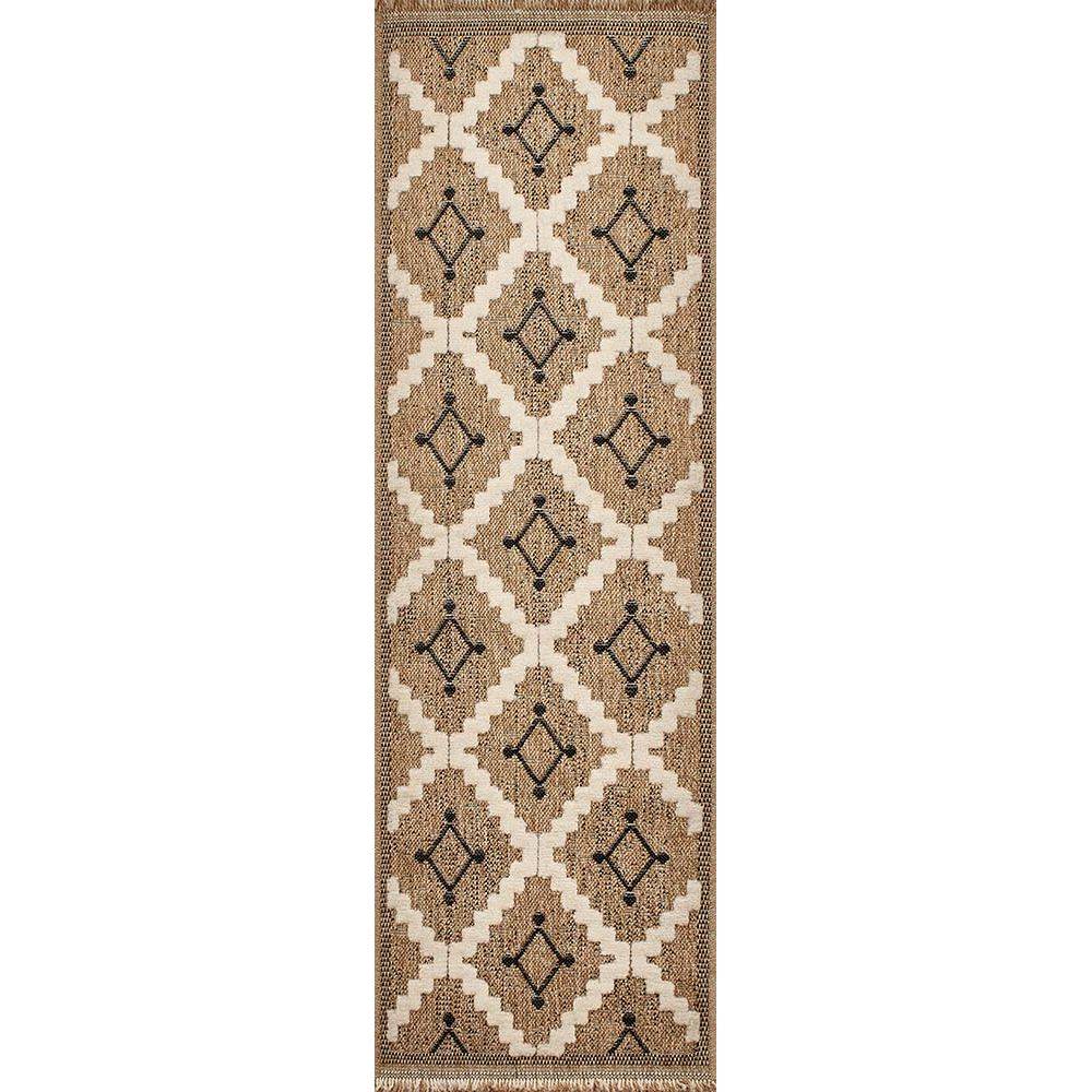 Jardindeco - Tapis intérieur extérieur aspect jute noire Tijuana 9041 230 x 160 cm - Imagen 4