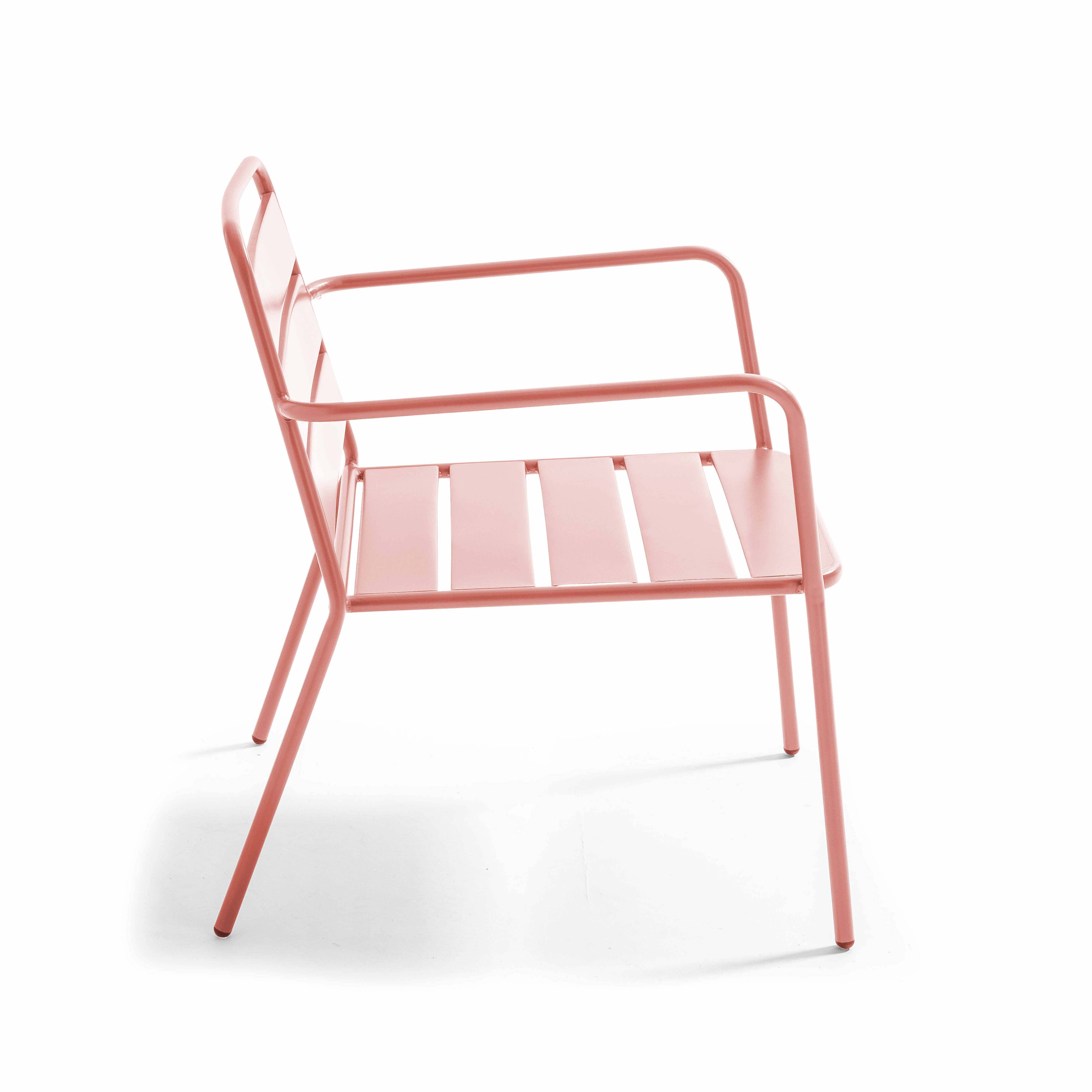 Oviala - Fauteuil bas de jardin en métal argile Palavas - Oviala - Imagen 3