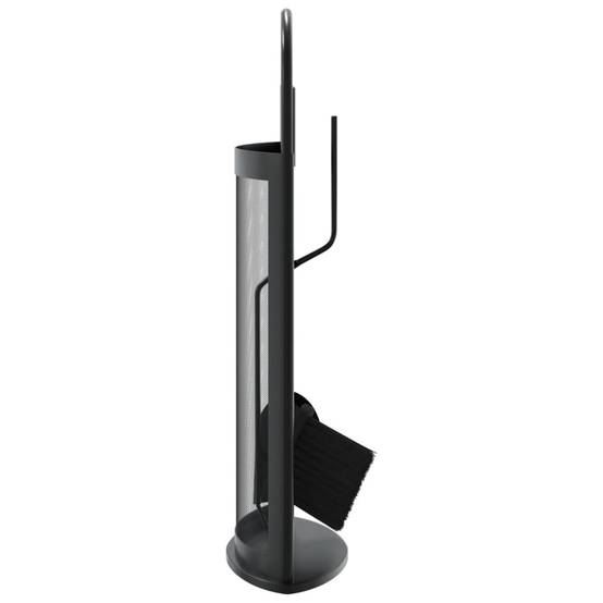 Set Serviteur de Cheminée Acier 5 Pièces pour Foyer Entretien du Feu 66 cm Noir - ComfortXL Outdoor Living - Image 5