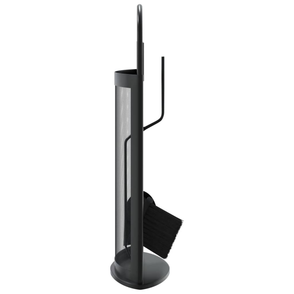 Set Serviteur de Cheminée Acier 5 Pièces pour Foyer Entretien du Feu 66 cm Noir - ComfortXL Outdoor Living - Image 5