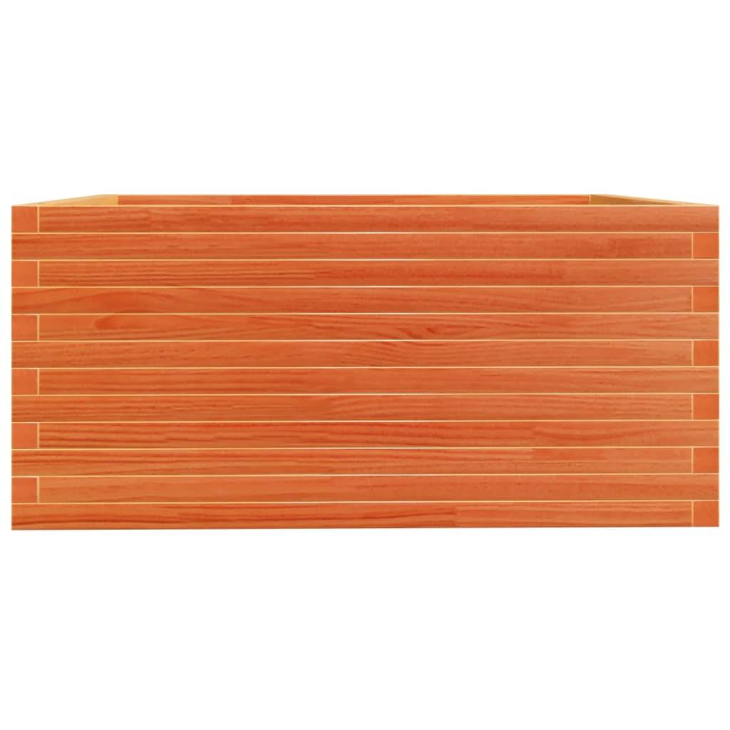 Jardinière Bois Pin Massif Cire Marron 100 x 100 x 49.5 cm - PANGIVO - Image 6