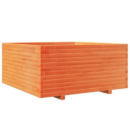 Jardinière Bois Pin Massif Cire Marron 100 x 100 x 49.5 cm - PANGIVO - Image 7