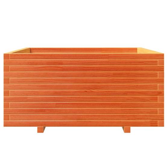 Jardinière Bois Pin Massif Cire Marron 100 x 100 x 49.5 cm - PANGIVO - Image 5