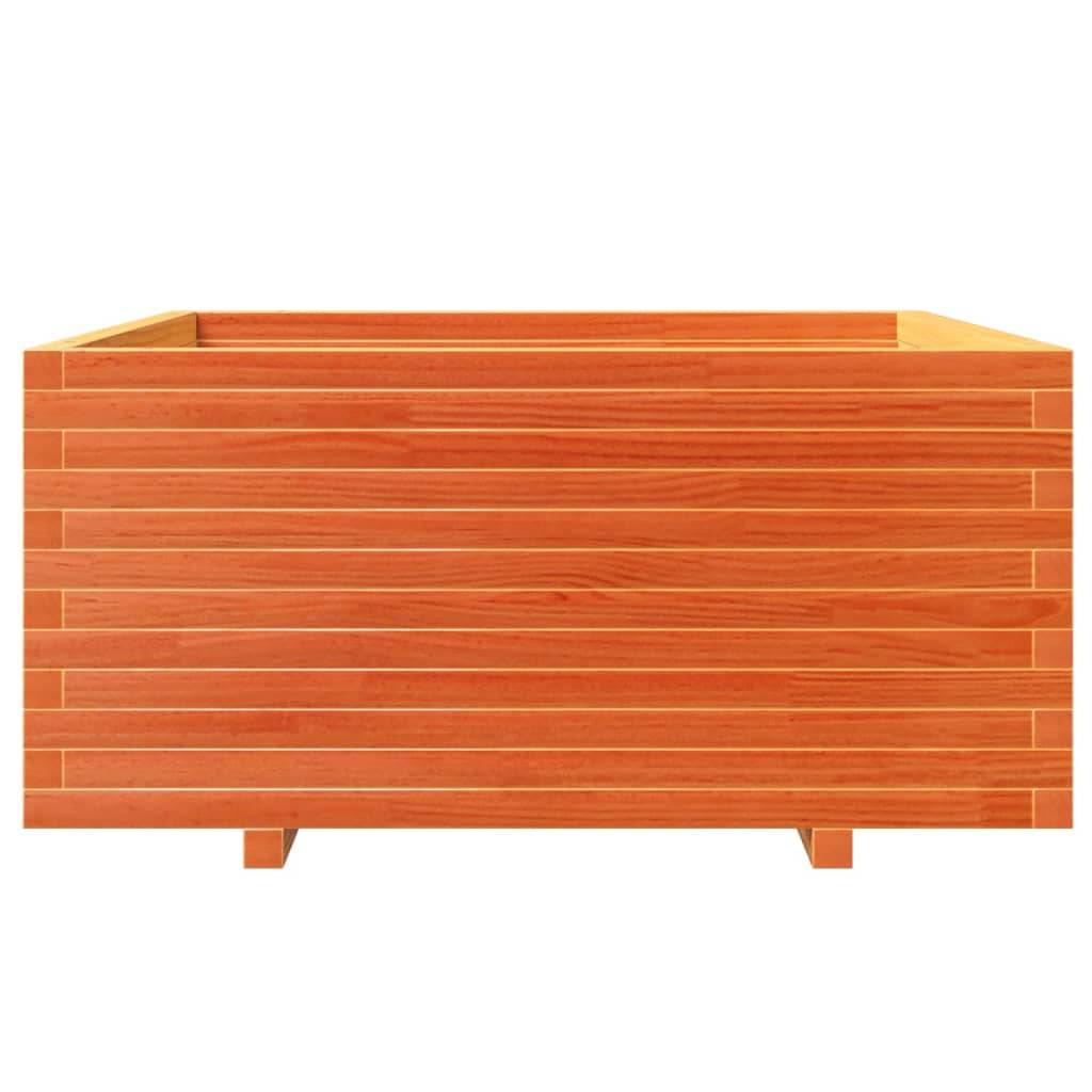 Jardinière Bois Pin Massif Cire Marron 100 x 100 x 49.5 cm - PANGIVO - Image 5