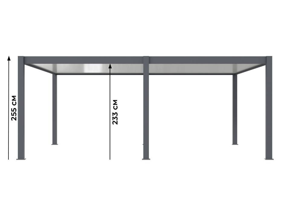 Carport Aluminium 570 x 645 cm WESTON - 37 m2 - Hauteur : 255 - 2 Voitures - Imagen 8