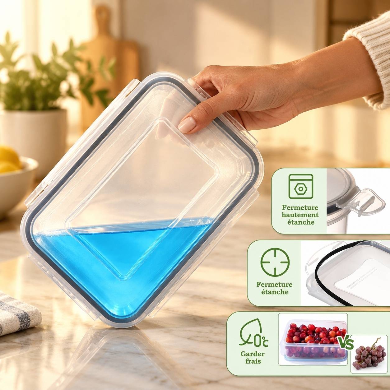 Boîtes de Conservation Alimentaire Hermétiques avec Couvercles Lot de 50 - Image 2