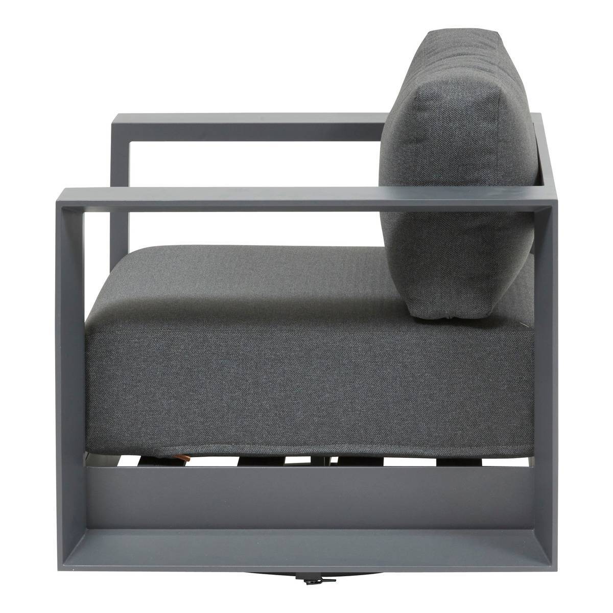 Hesperide - Fauteuil de salon de jardin rotatif ALLURE Gris / Graphite - Hespéride - Image 4