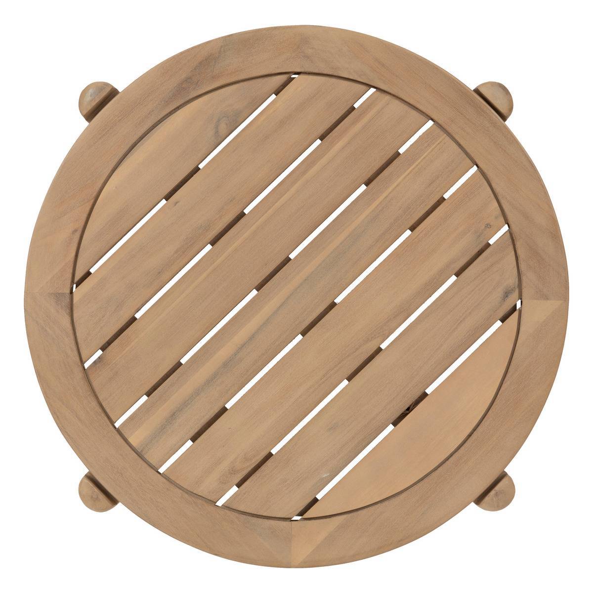 Hesperide - Table d appoint de jardin ronde "Deona" 50cm x 54cm en acacia - Hespéride - Image 5