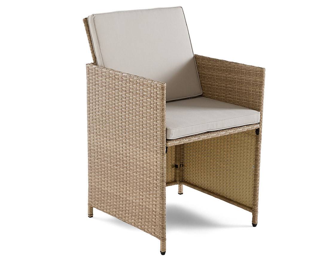 Salon de jardin encastrable 10 places en résine tressée beige avec coussins et housse – Best Mobilier - Image 6