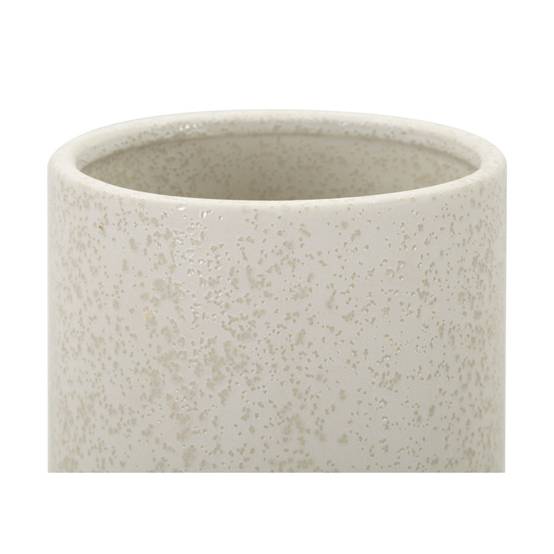 Paris Prix - Vase Cylindrique en Céramique "Bubbles" 28cm Crème - Image 3