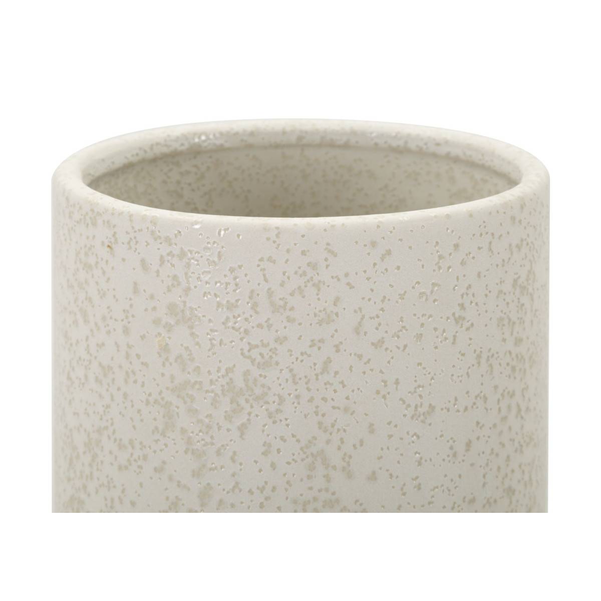 Paris Prix - Vase Cylindrique en Céramique "Bubbles" 28cm Crème - Image 3