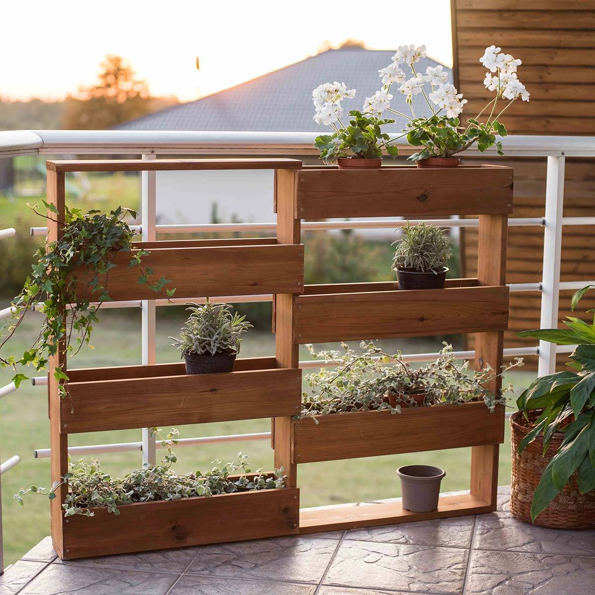 Etagère à plantes murale en bois 6 bacs - Cémonjardin - Imagen 3