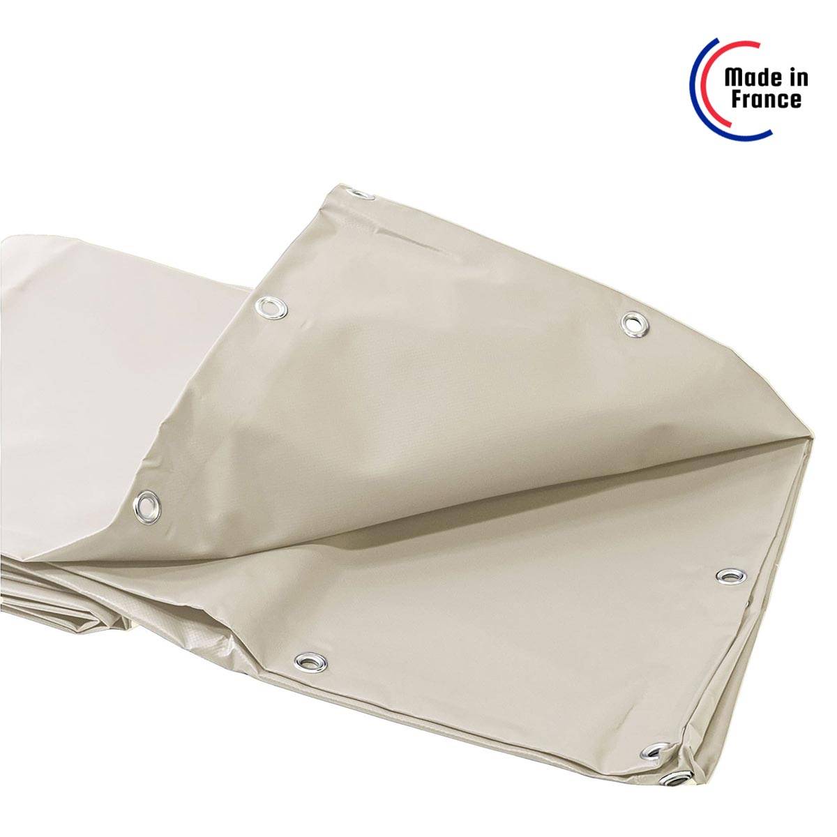 Pack Toile Pergola Ivoire 3x4 m + Sandow Ivoire 20m - Bâche Pergola prête à poser XP640PR Garantie 10 ans TECPLAST - Image 7