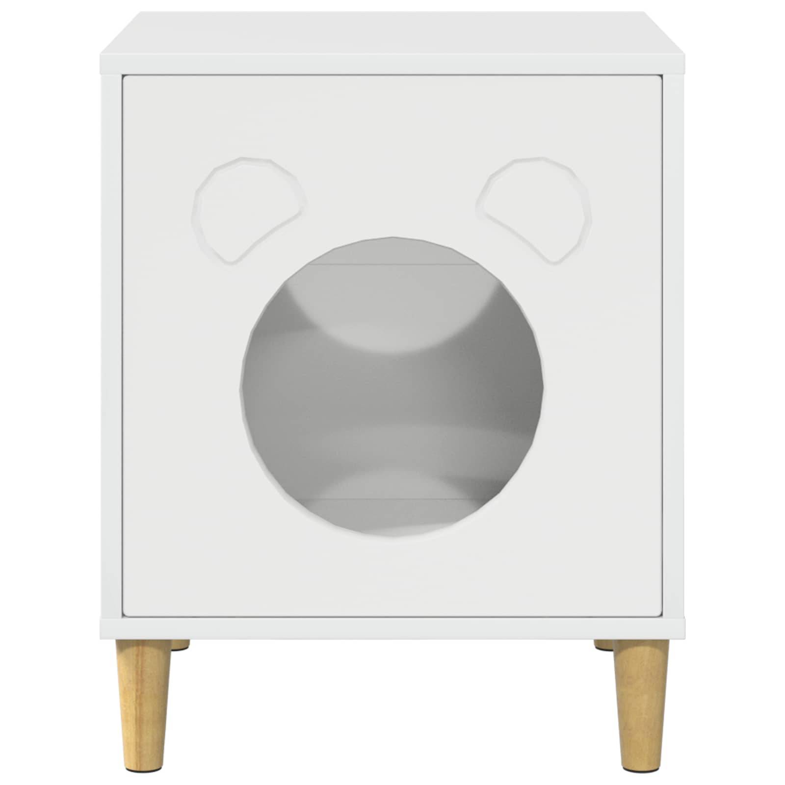 Cube Chat Design Brillant Repos Blanc 53cm pour Petit Chat Moderne - ComfortXL Outdoor Living - Image 5