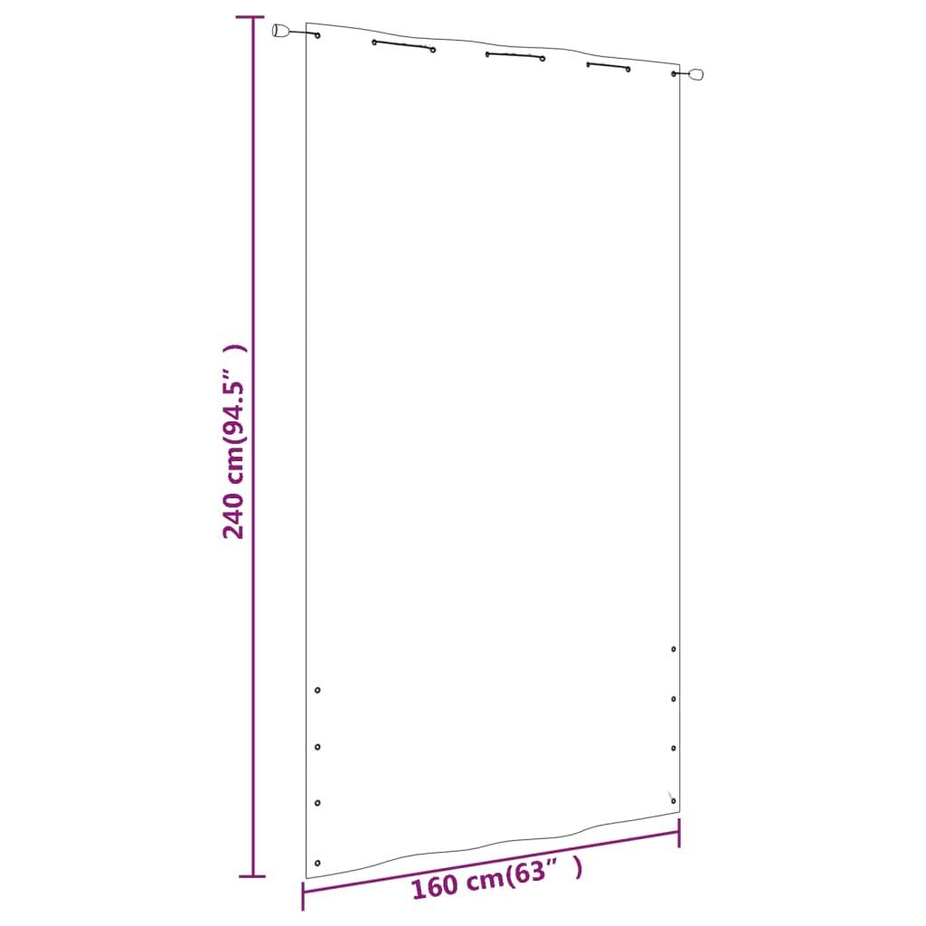 Helloshop26 - Écran de balcon brise pare vue protection confidentialité 160 x 240 cm tissu oxford bleu - Imagen 5