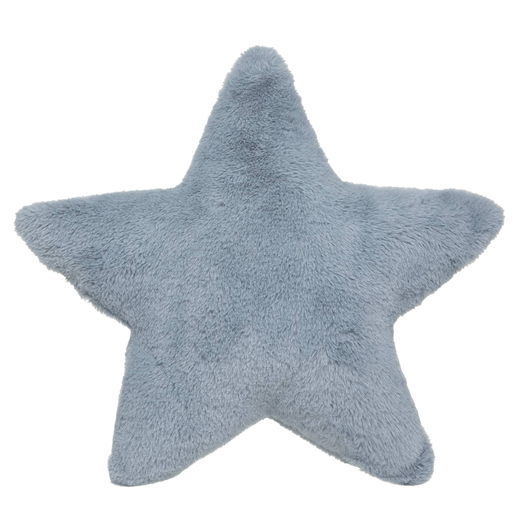 Atmosphera - Coussin étoile imitation fourrure - ATMOSPHERA - Polyester - Bleu - Imagen 2