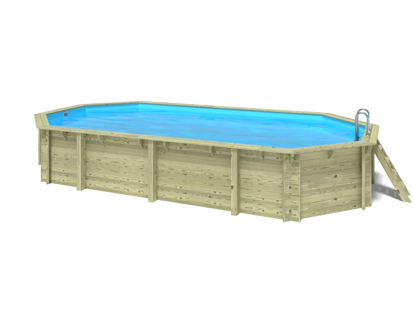 Altanka - Piscine en bois 8.57x4.57 - H.1.31 m fixations à sceller - BAS746OSPI - Imagen 3